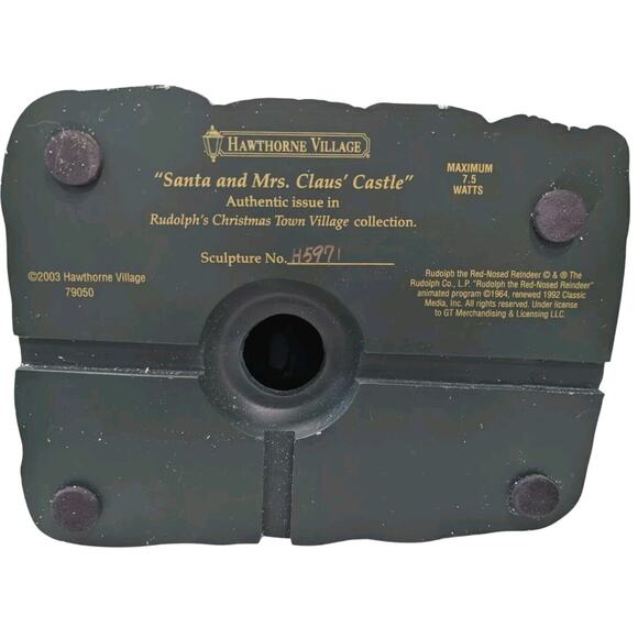 Hawthorne Village Santa & Mrs Claus' Castle Rudolph's Christmas Town Light Posts - Picture 8 of 16